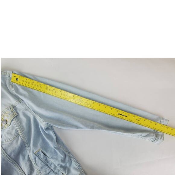 Cottagecore Southwestern Cowgirl Baby Blue Denim Jacket Yellow Embroidered XL - Picture 13 of 13